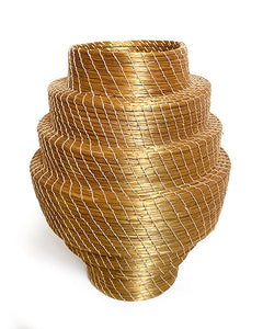 Vaso quinas (grande) – Capim Dourado