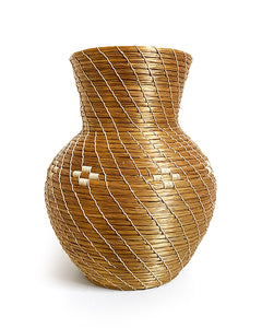 Vaso bordado – Capim Dourado