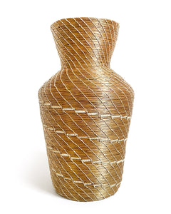 Vaso bordado (grande) – Capim Dourado