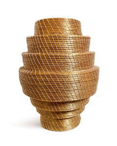 Vaso quinas (grande) – Capim Dourado