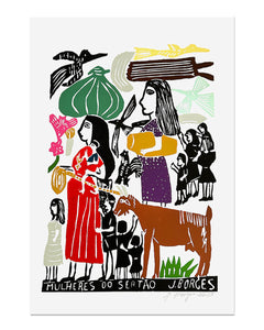 J. Borges – Mulheres do Sertão (vertical colorida)