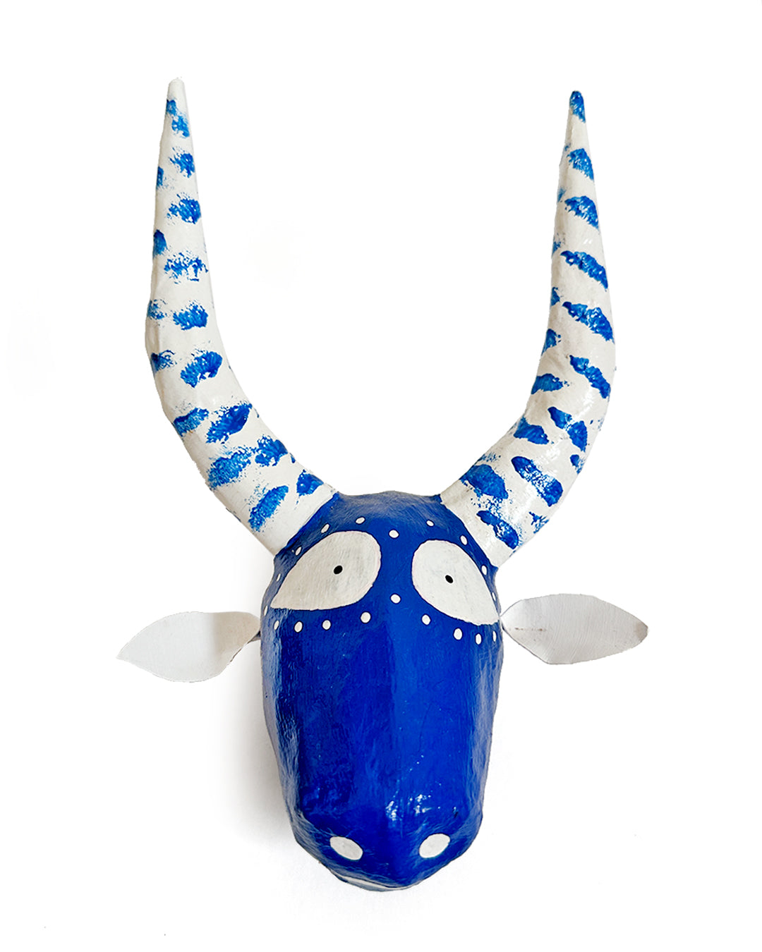 Máscara de boi (azul e branco)