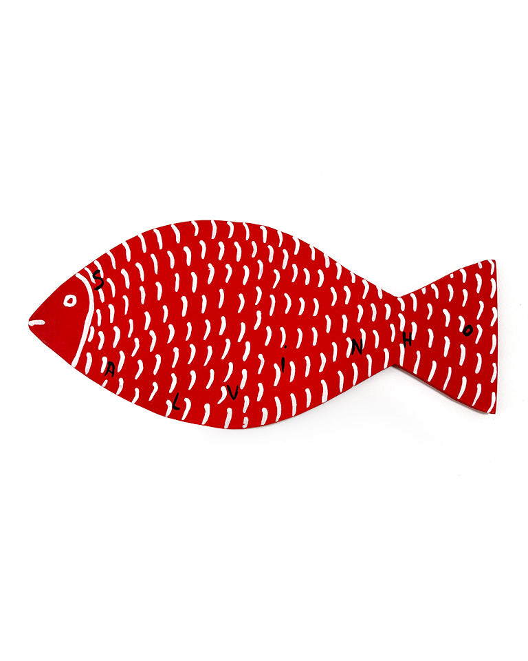 Peixe vermelho p/ parede (médio) – madeira