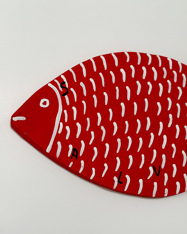 Peixe vermelho p/ parede (médio) – madeira