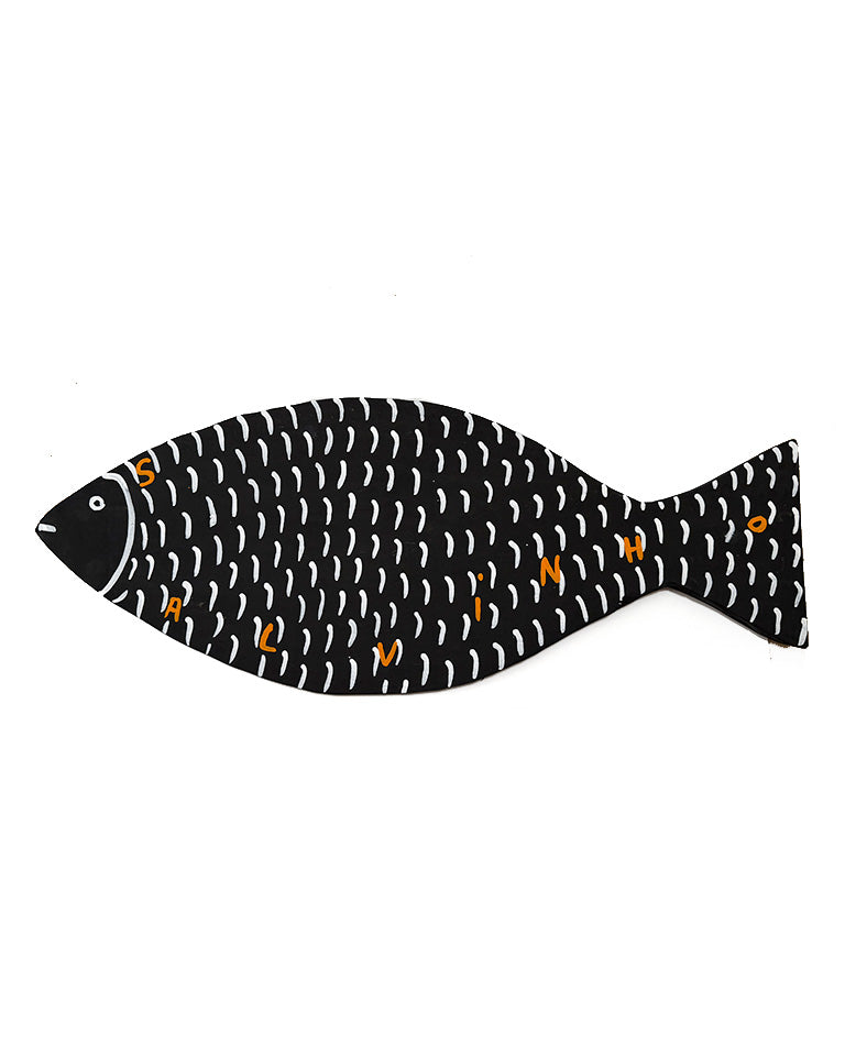Peixe preto p/ parede (grande) – madeira