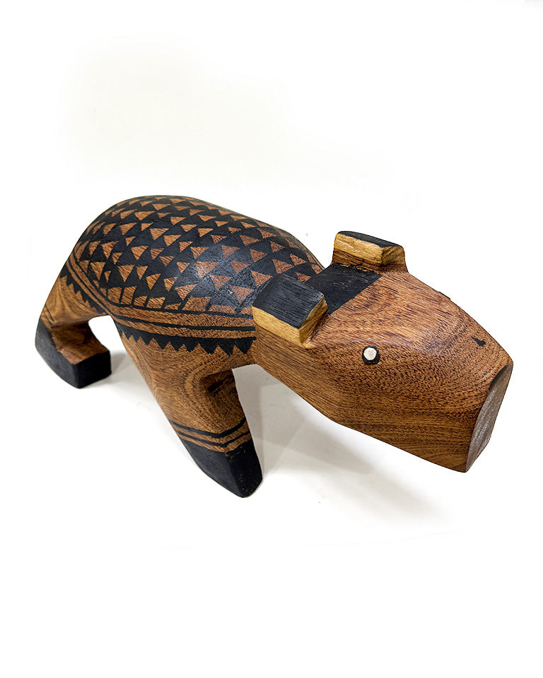 Banco capivara (c/ grafismo) – Etnia Waurá