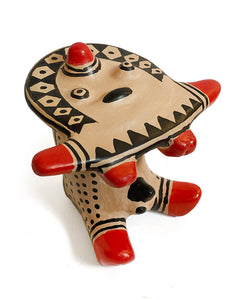 Cerâmica de ritual das máscaras c/ grafismo (vermelho) – Waurá