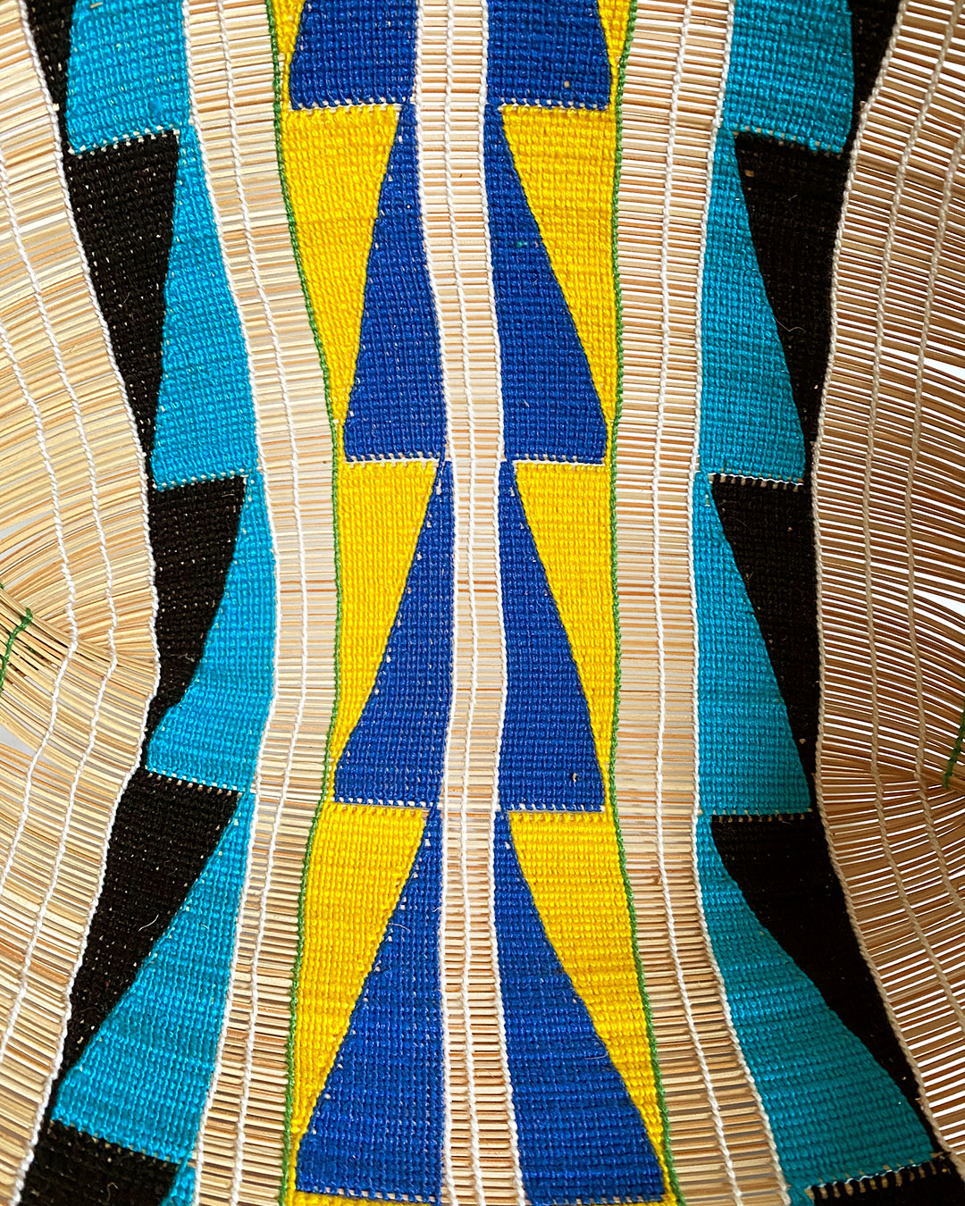 Cesto indígena (grande) azul - Mehinako | Xingu
